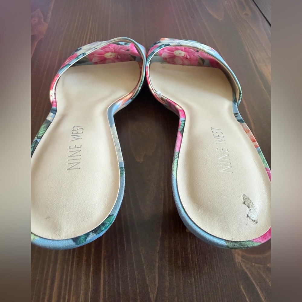 Nine West Floral Heels - Pink and Blue - Picture 2 of 6